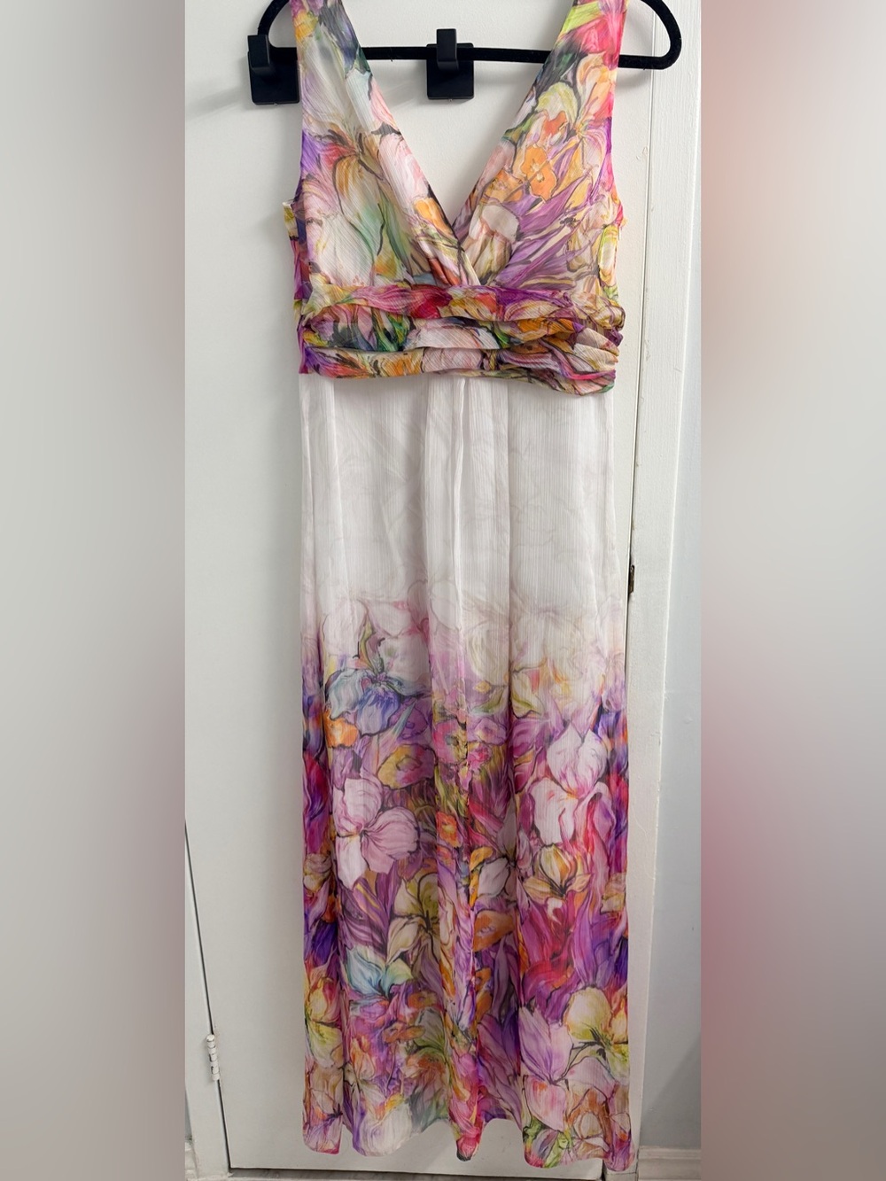 Kate Cooper Floral Chiffon Maxi Dress (US Size 8, UK Size 12)